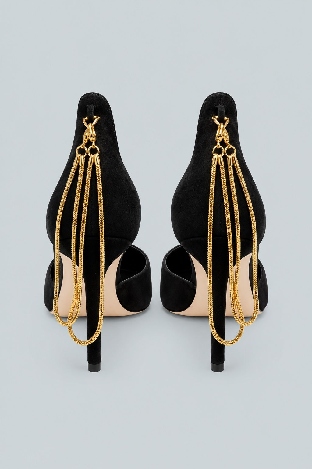 Leandra Chain Pump Black - Black - Stiletto
