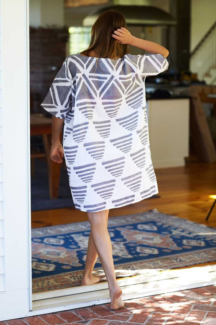 Rise Caftan - Grey Linen Organic