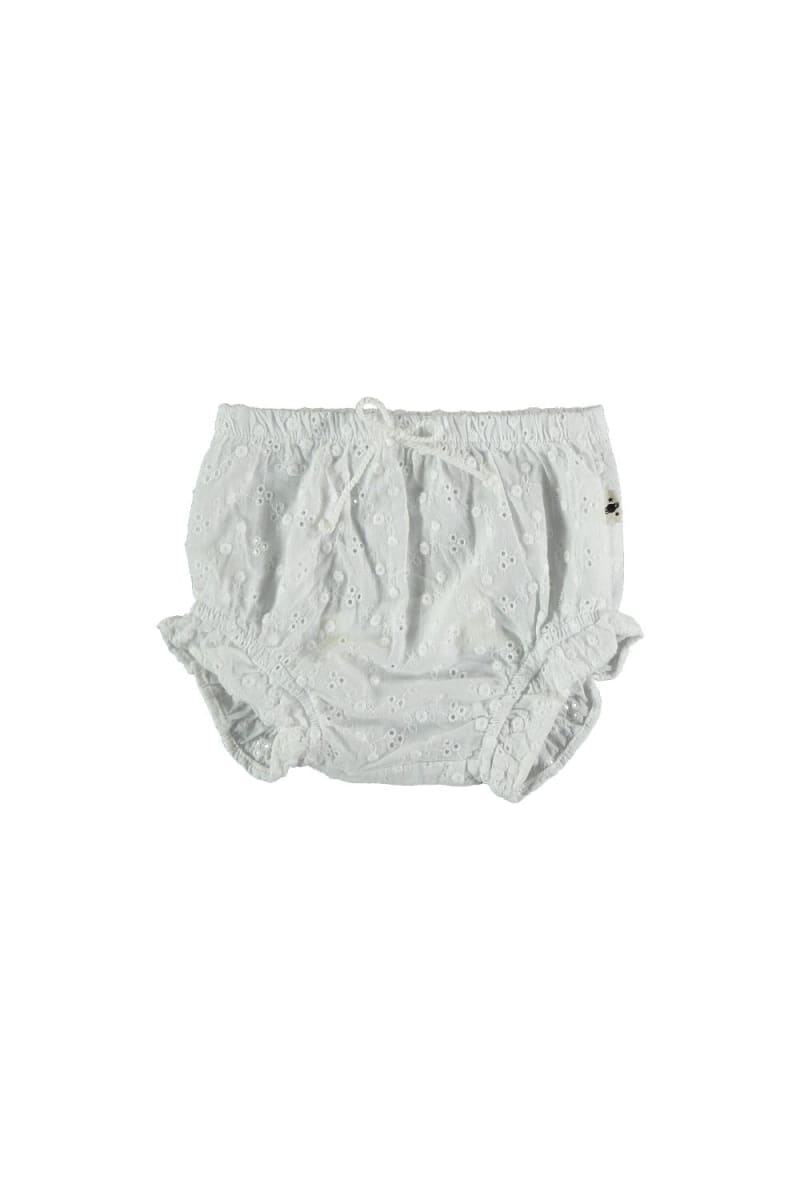 Embroidered Baby Bloomers - White