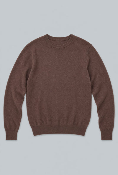 Cashmere Blend Sweater - Brown