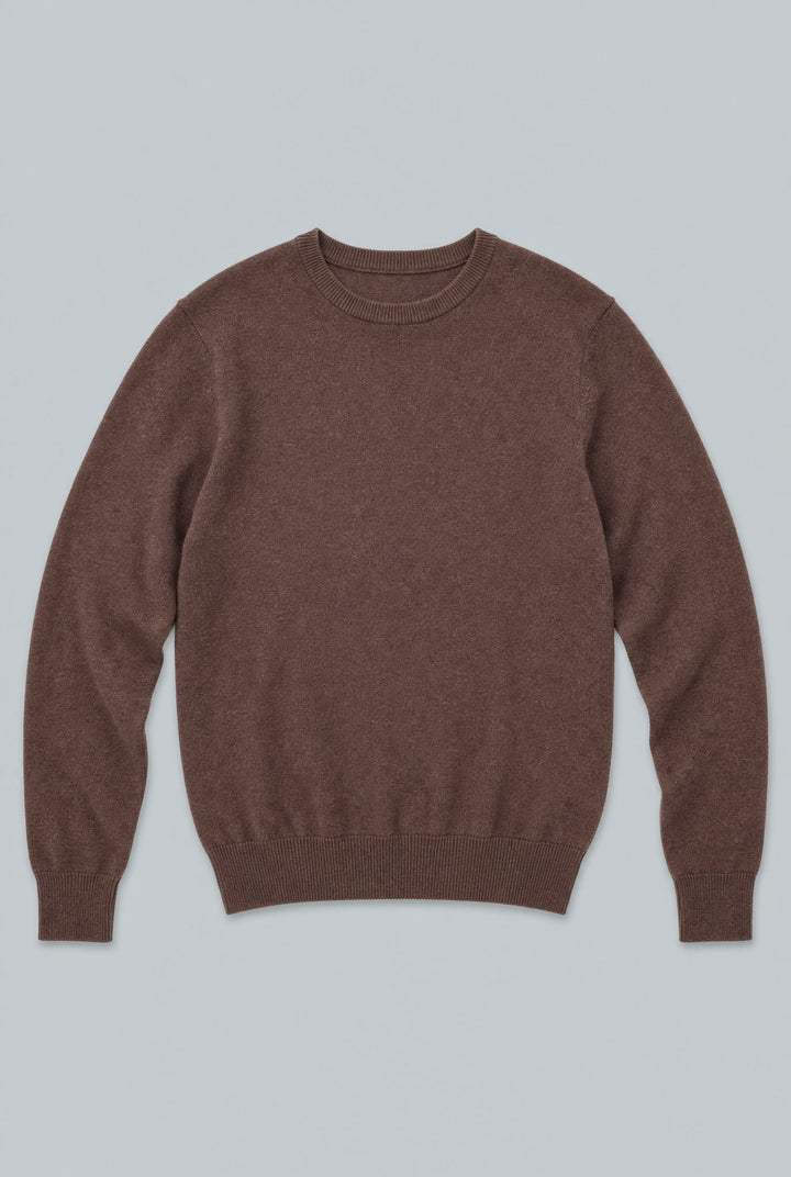 Cashmere Blend Sweater - Brown