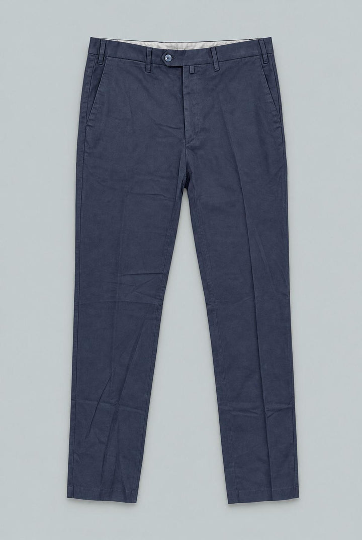 Cotton Dress Trouser - Navy