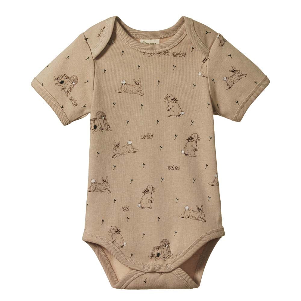 Short Sleeve Bodysuit - Forest Friends Print Bodysuits + Onesies Nature Baby 