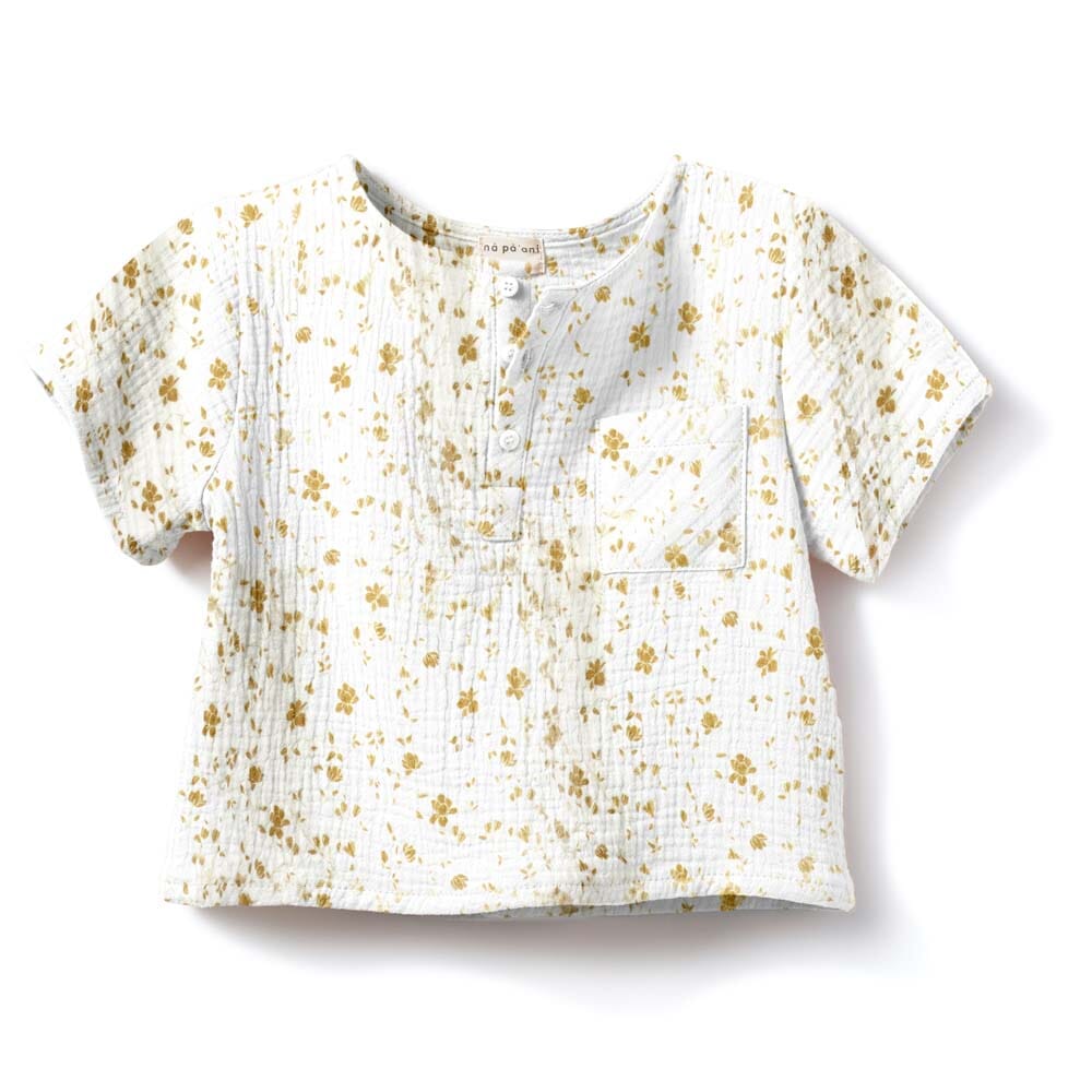 Arturo Shirt - Ochre Flowers Tops Napaani 