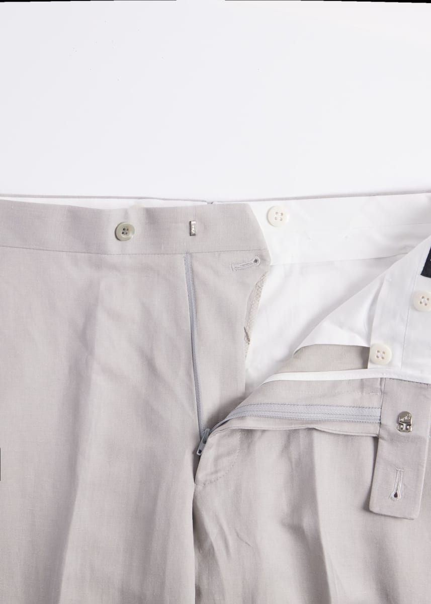 Linen & Silk Dress Trouser - Grey
