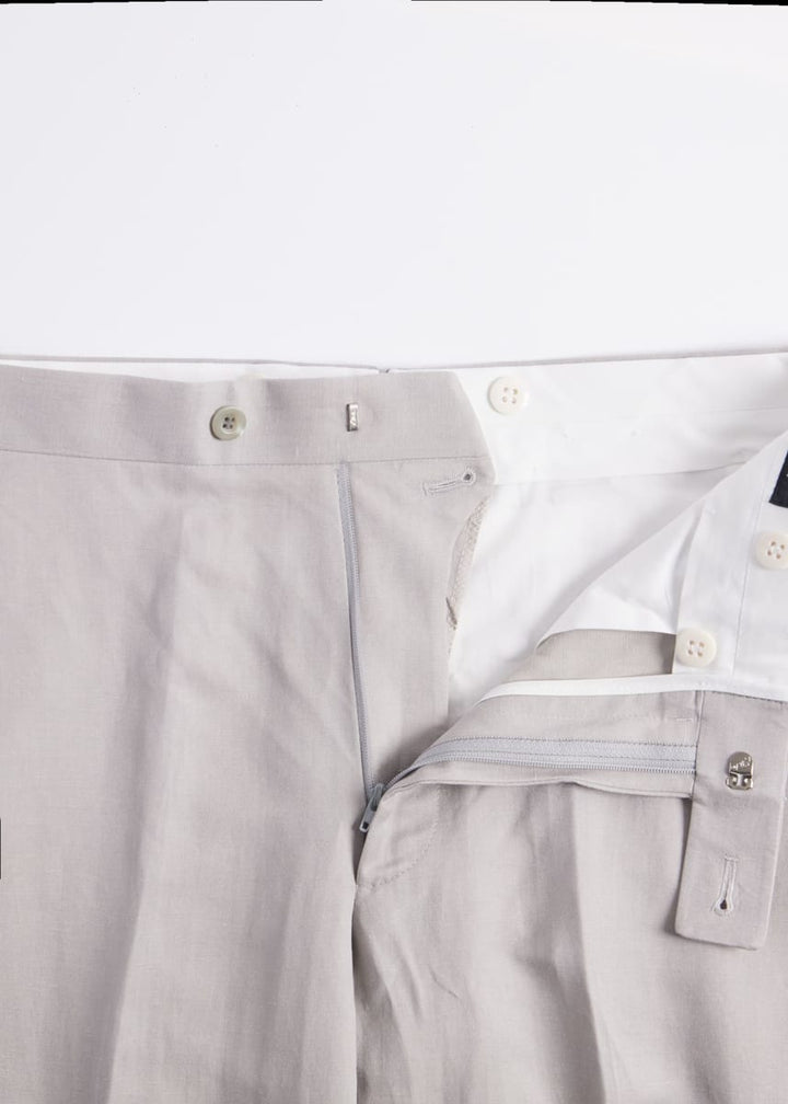 Linen & Silk Dress Trouser - Grey