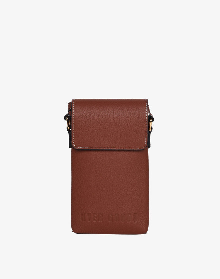 Adult Luxe Phone Sling - Saddle Brown