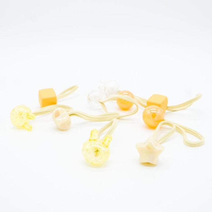 Hair Elastic 10Pc Box Set - Yellow - OS - Hair Accessories