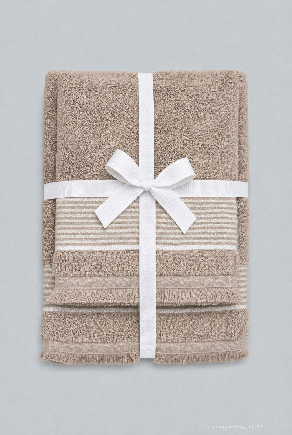 Hand And Bath Towel Set - Brown - OS - Bath Towel