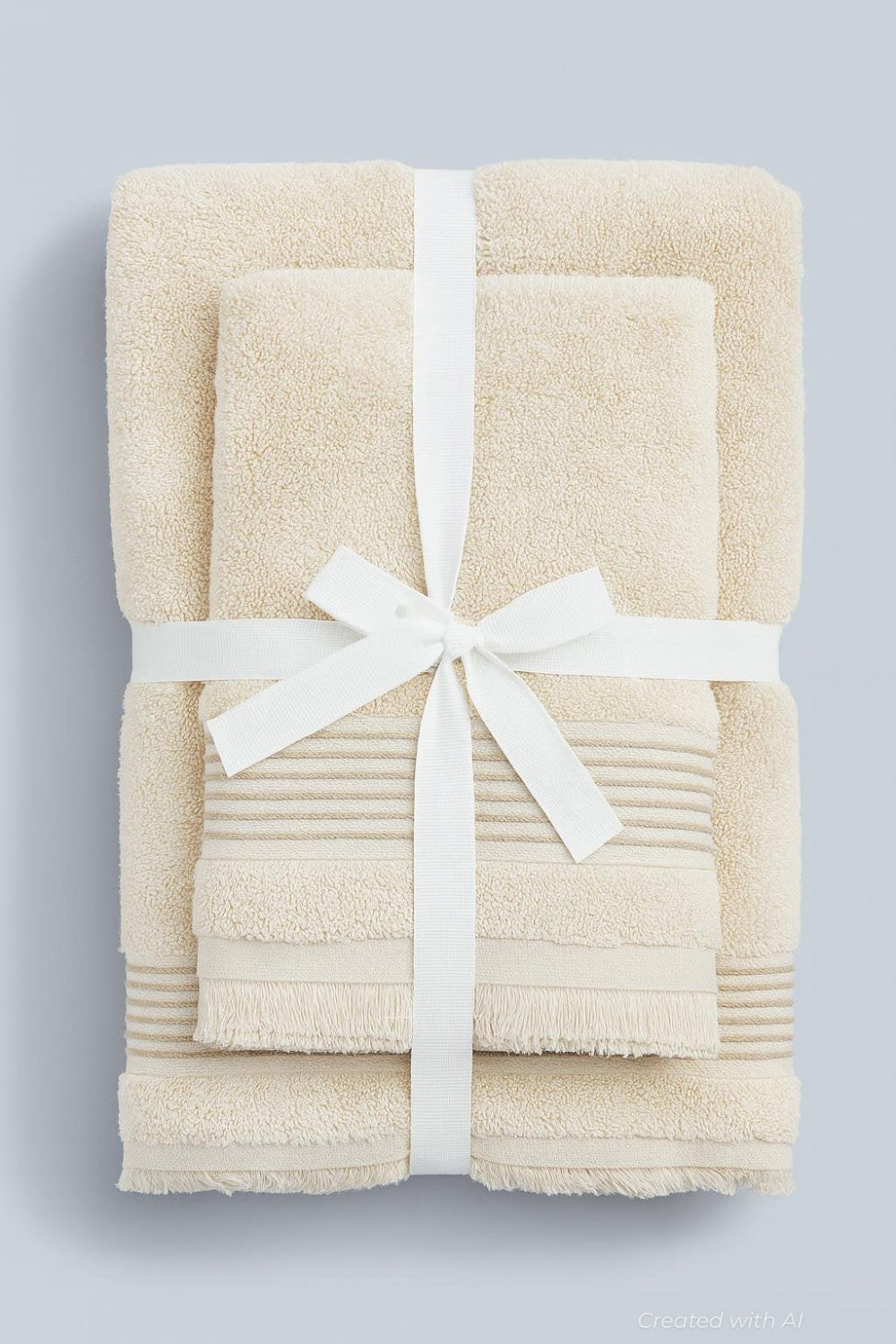Hand And Bath Towel Set - Cream - OS - Bath Towel