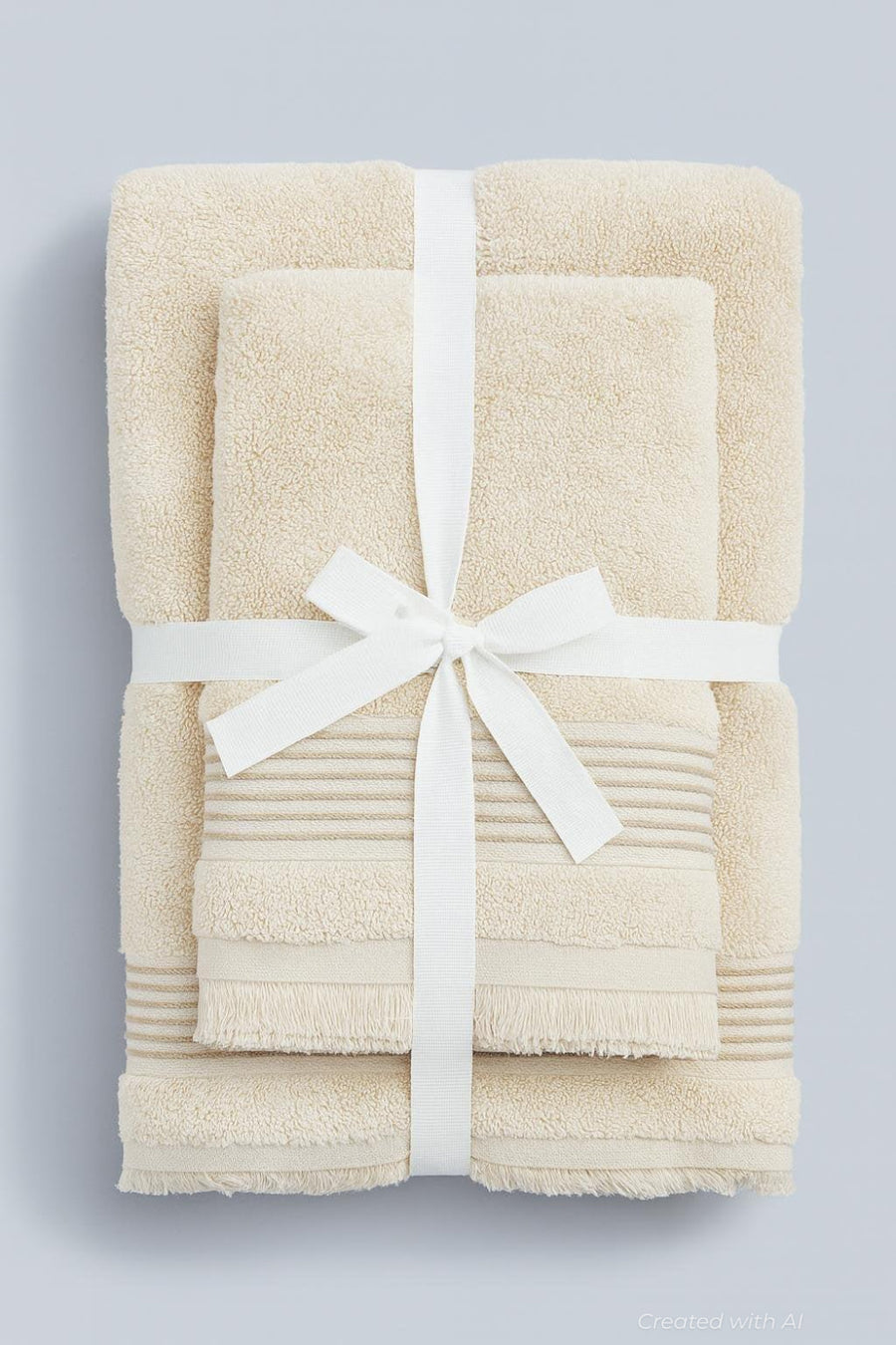 Hand And Bath Towel Set - Cream - OS - Bath Towel