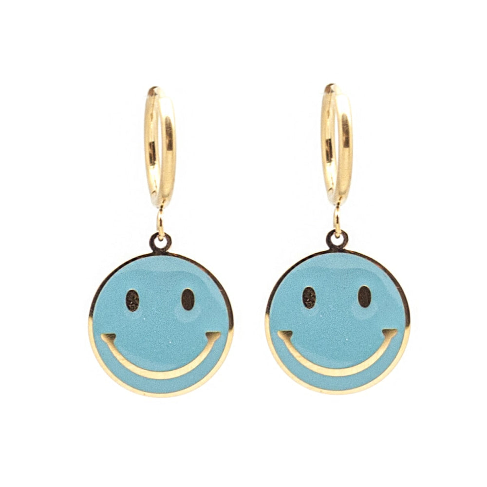Happy Hoops - Turquoise - One Size - Earrings