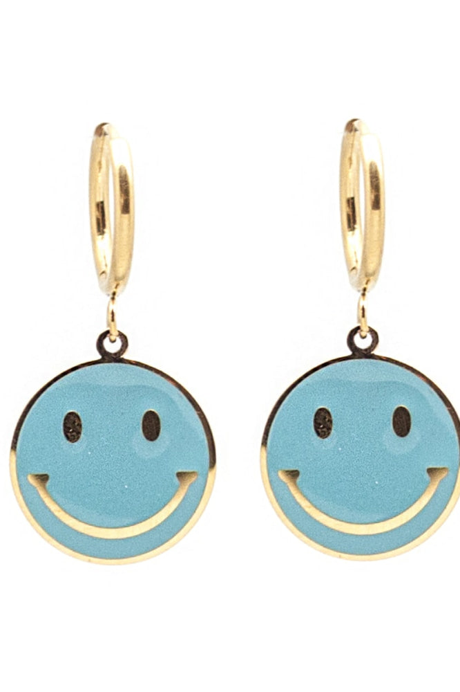 Happy Hoops - Turquoise - One Size - Earrings