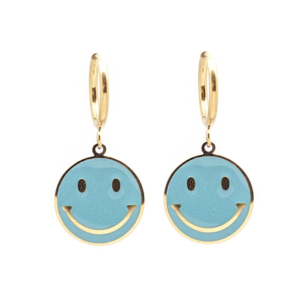 Happy Hoops - Turquoise - One Size - Earrings