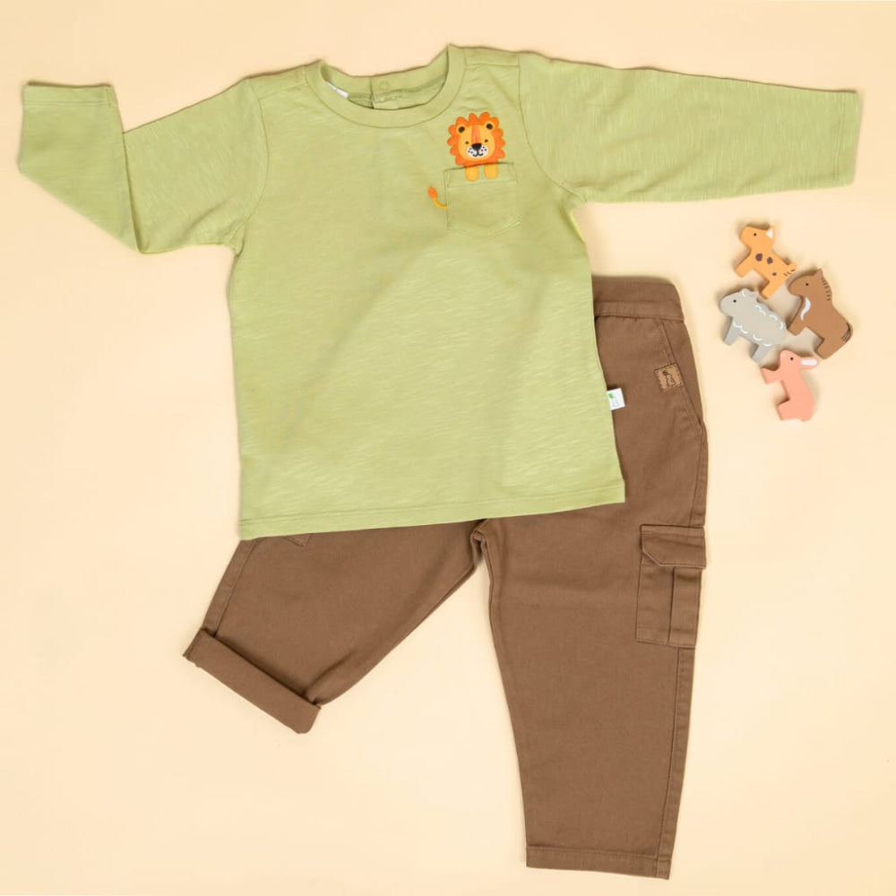 Happy Hunter T Shirt - Bamboo Green - Shirt