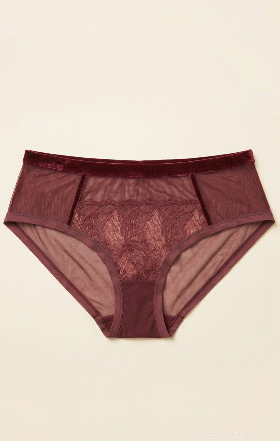 Happy Within Highwaist Briefs - Burgundy - FINAL SALE - Underwear