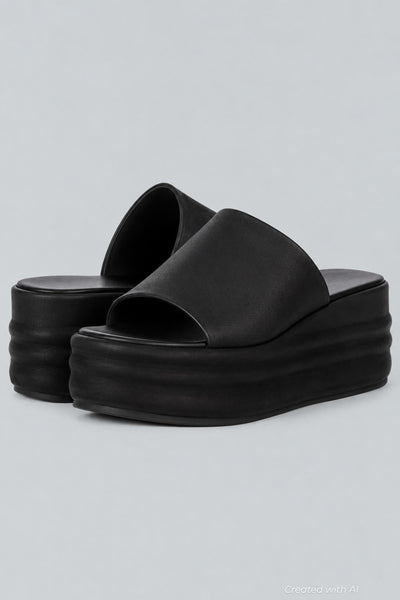 Harbor Platform Sandal - Black - EU 39 - Sandal
