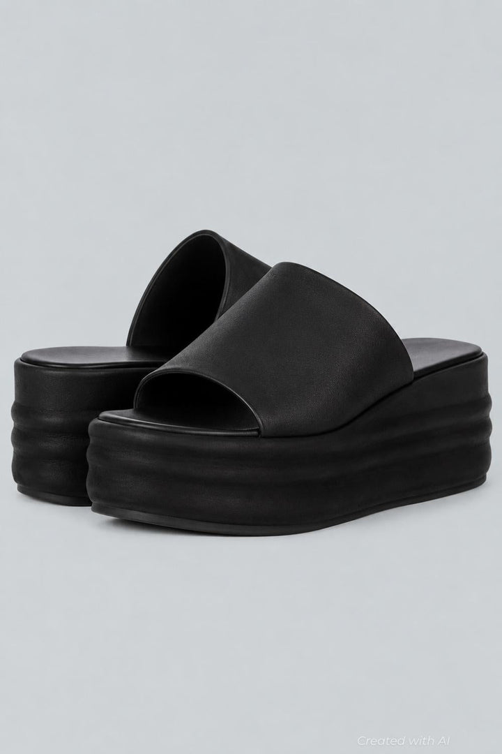 Harbor Platform Sandal - Black - EU 39 - Sandal