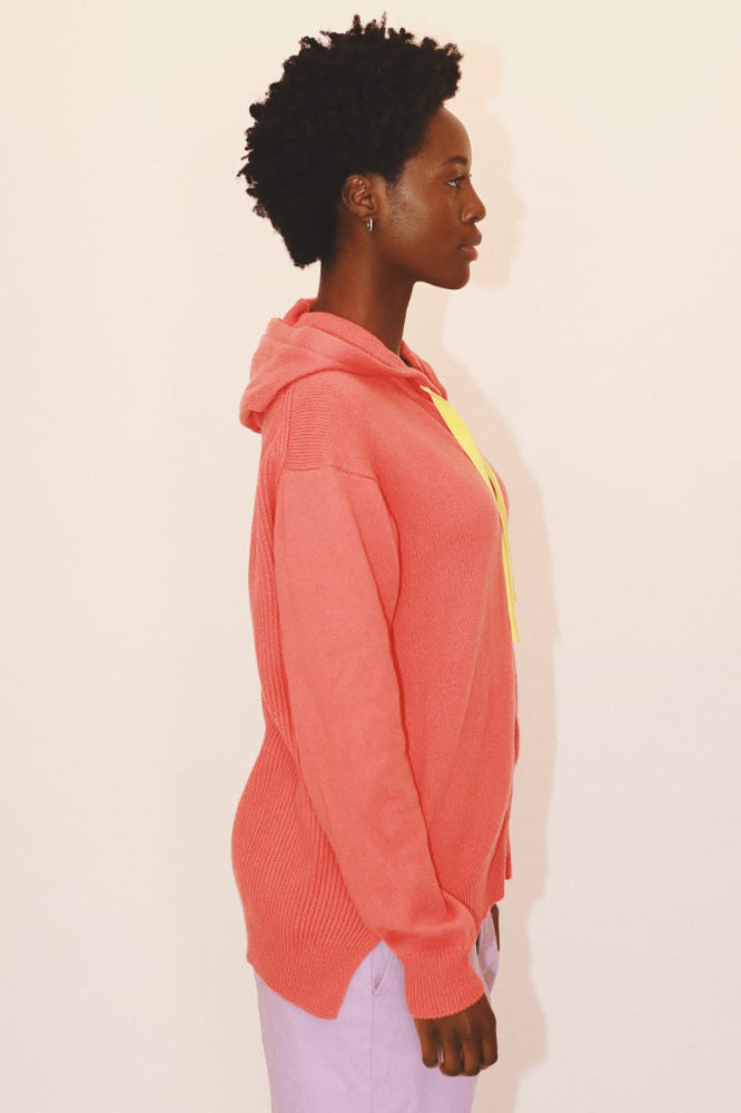 Harry Zip Hoodie - Coral - Hoodie