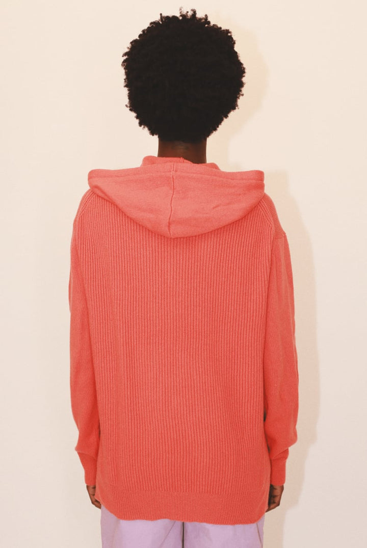 Harry Zip Hoodie - Coral - Hoodie