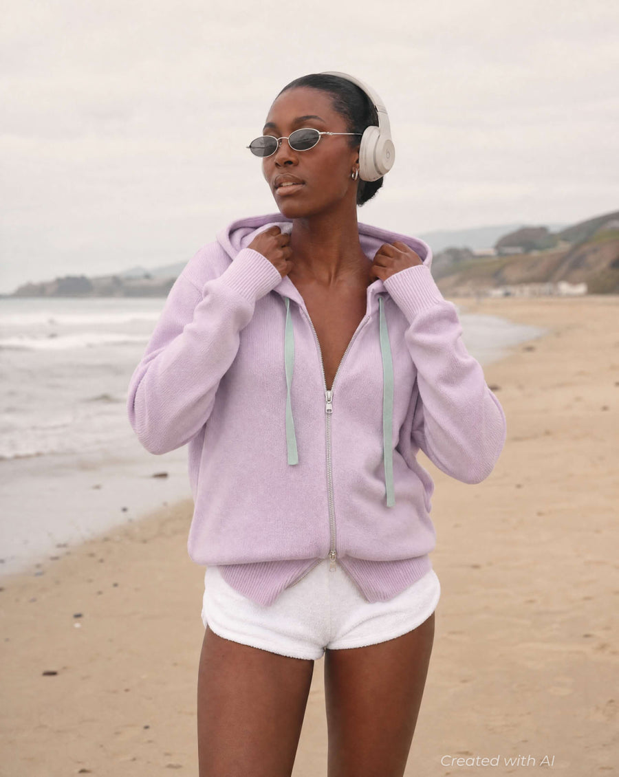 Harry Zip Hoodie - Lilac - Hoodie