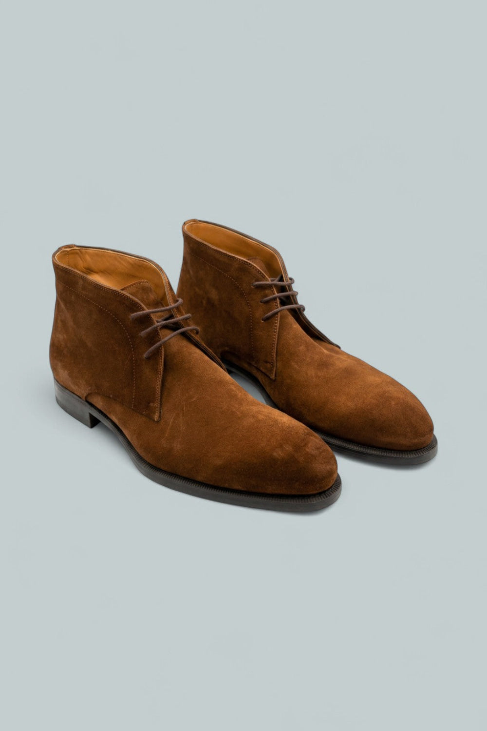 Harvey Lace Up Chukka Boots - Cognac - 9 - Boots