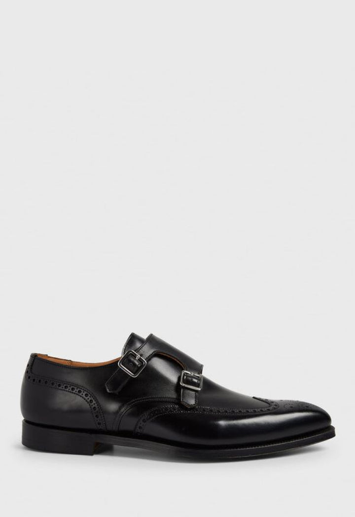 Hawthorne Leather Double Monk Strap - Black - Dress Shoe