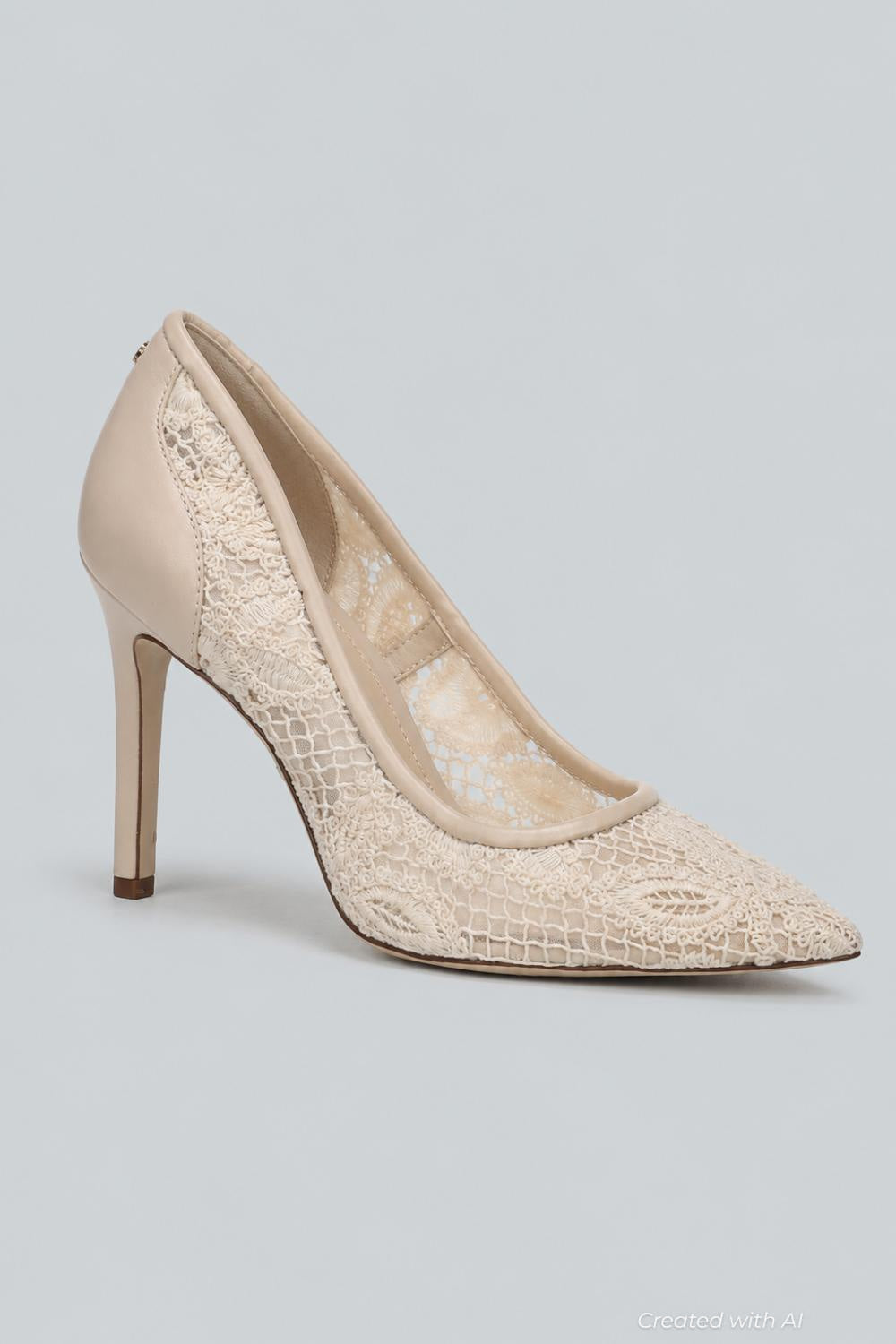 Hazel Mesh High Women’s Heels - Warm Ivory - 8 M - Heels