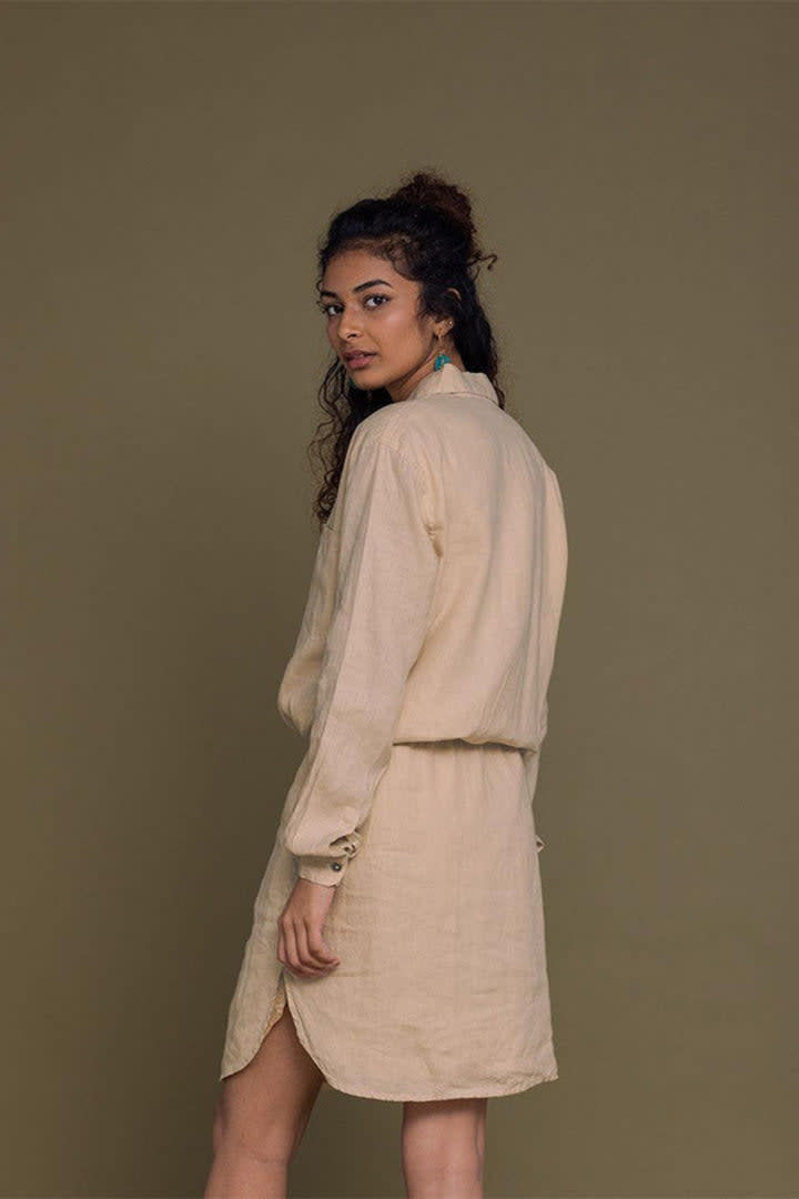 Meet Me By The Cliff Dress - Neutral Beige