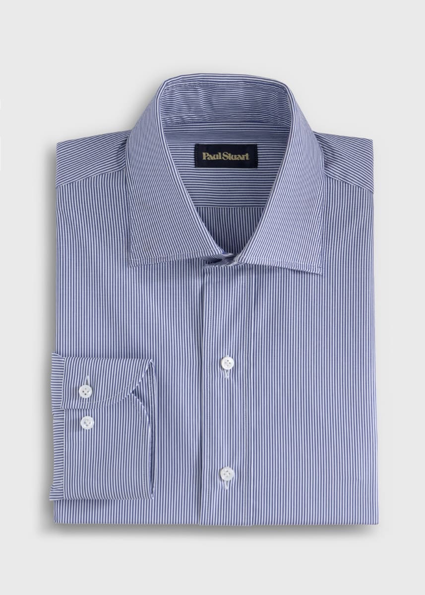 Bengal Stripe Slim Fit Dress Shirt - Blue/White - Dress Shirt