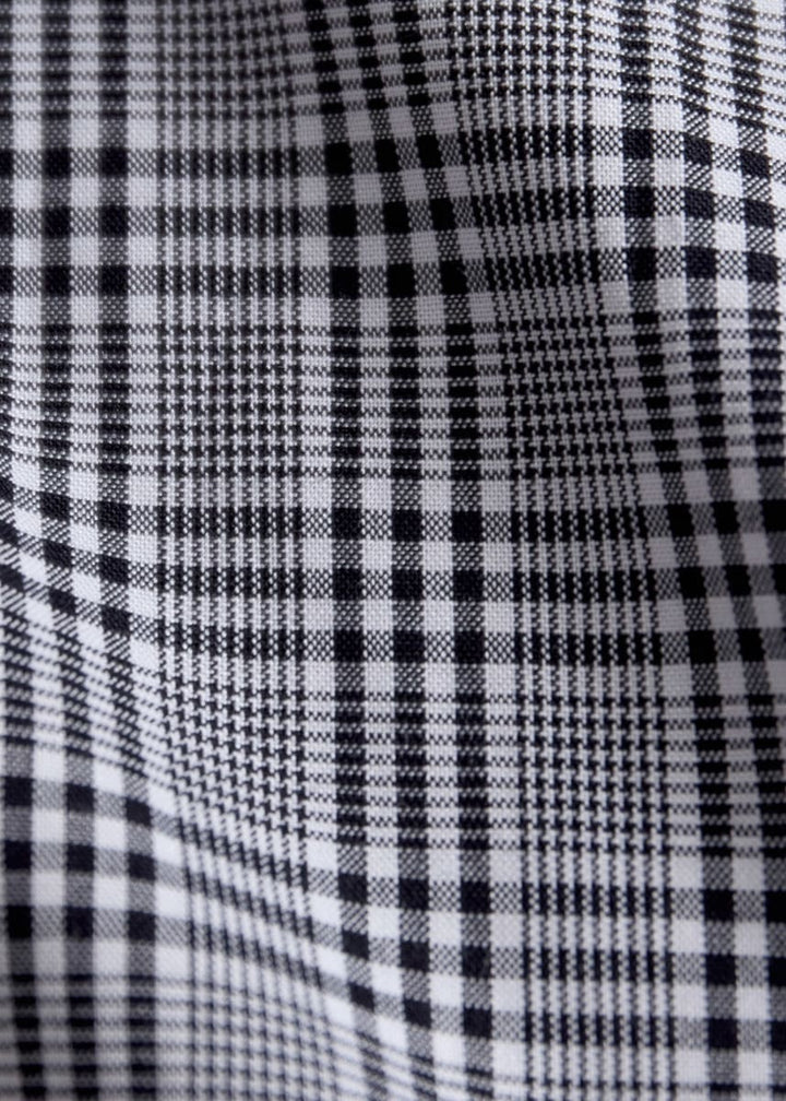 Mini Plaid Extreme Ctwy Cotton Dress Shirt - Black/White - Dress Shirt