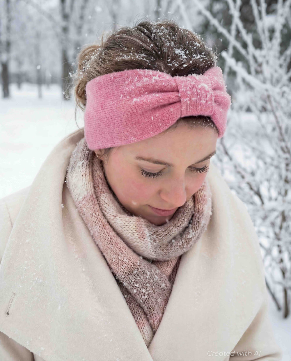 Headband With Knot - Pink - 3 3/4’’ X 9 3/4’’ - headband - baby