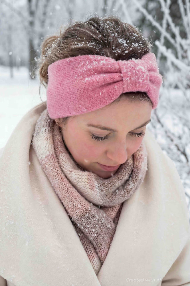 Headband With Knot - Pink - 3 3/4’’ X 9 3/4’’ - headband - baby