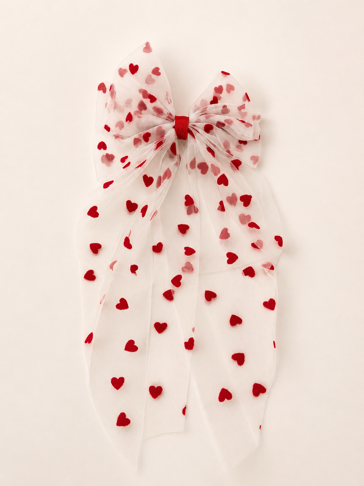 Heart Flutter Bow Clip