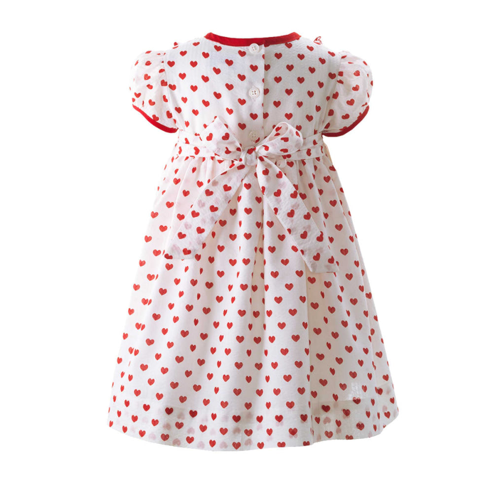 Heart Scalloped Frill Dress & Bloomers - 3m - Dresses