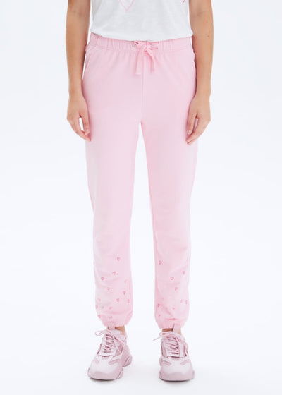Heart Stitch P.E Sweatpants - Blush - Sweatpant