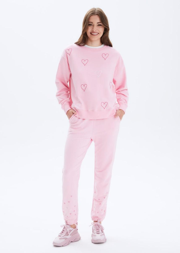 Heart Stitch P.E Sweatpants - Blush - Sweatpant