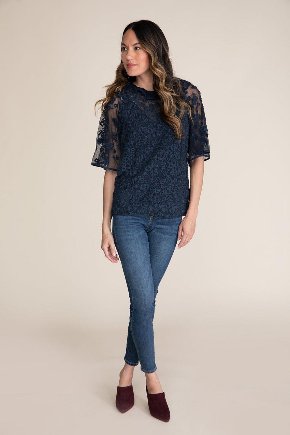 Heather Top - Midnight Navy - Blouse