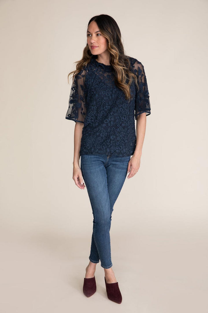 Heather Top - Midnight Navy - Blouse