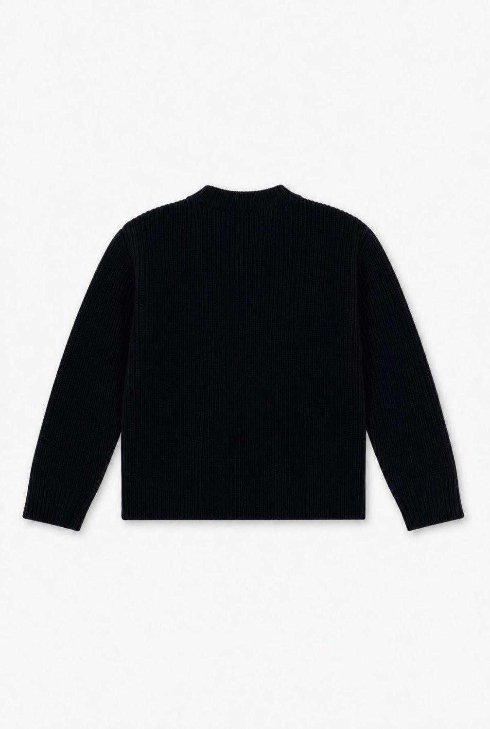 Henley Sweater - Black - Henley