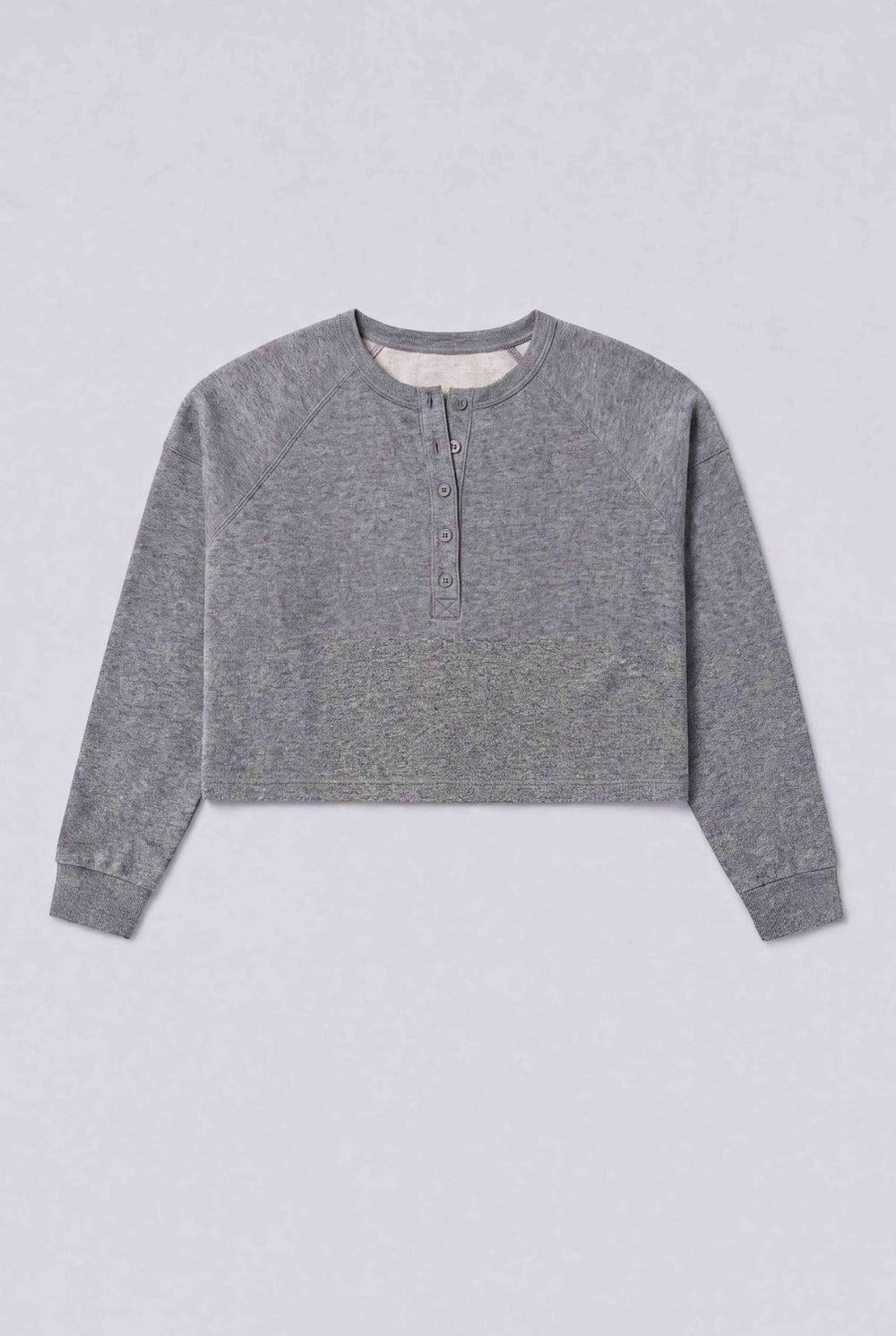 Henley Sweatshirt - Heather Gray - Sweatshirt