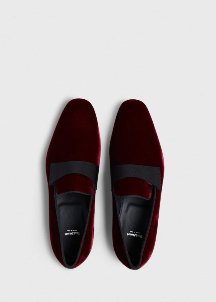 Heron Formal Slip-On - Wine Velvet - 8.5 - Loafers