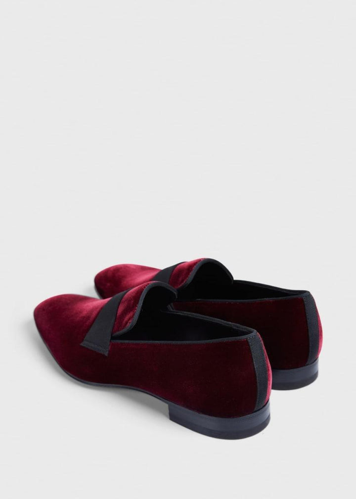 Heron Formal Slip-On - Wine Velvet - 8.5 - Loafers