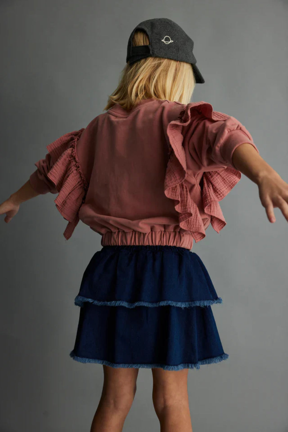 Herringbone denim skirt - Denim - Denim Skirt