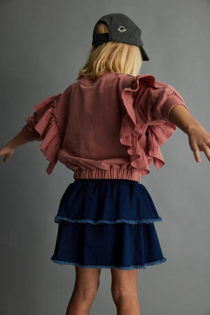 Herringbone denim skirt - Denim - Denim Skirt
