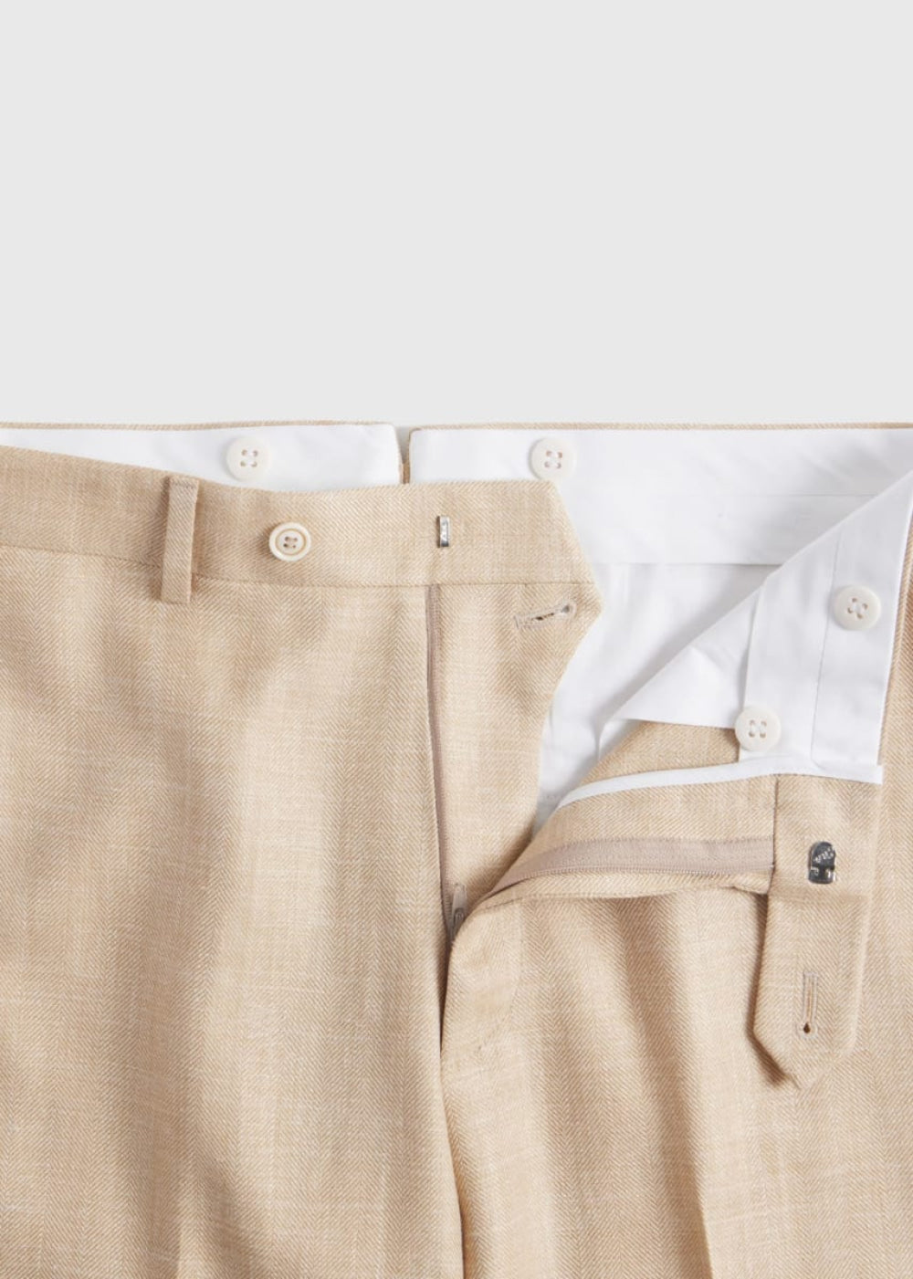 Herringbone James Trouser - Tan - Trouser