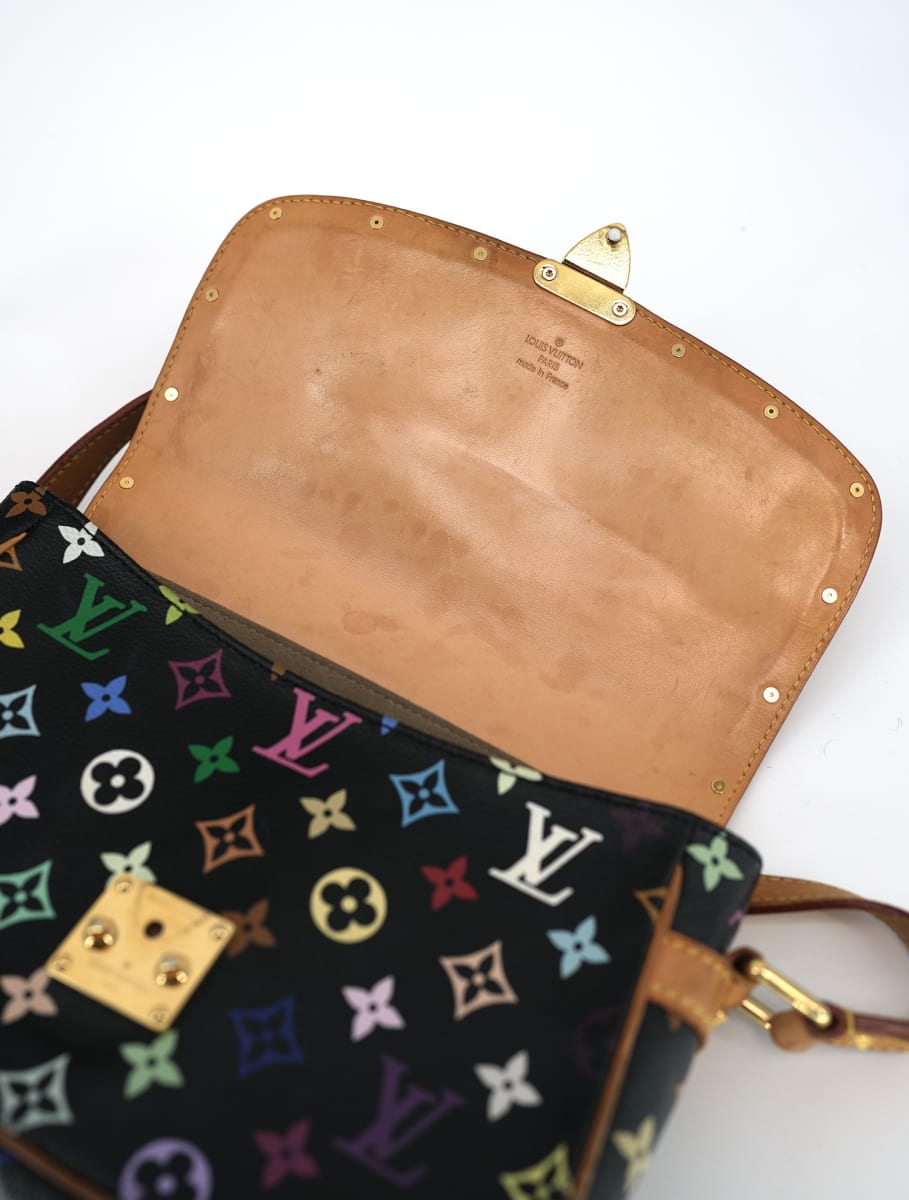 Pre-Owned Louis Vuitton Monogram Multicolor Sologne Black