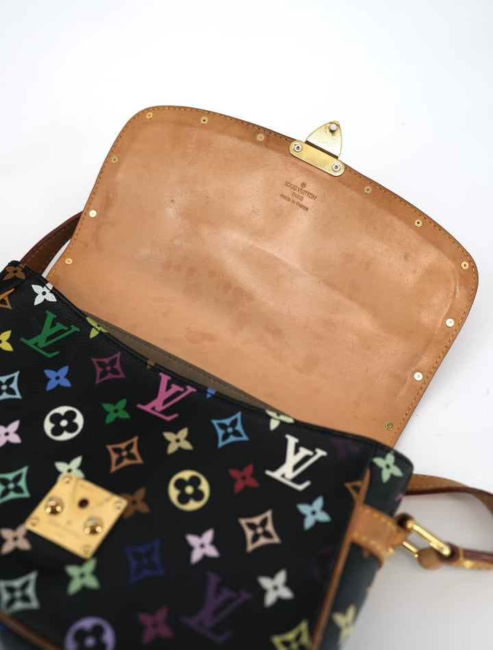 Pre-Owned Louis Vuitton Monogram Multicolor Sologne Black