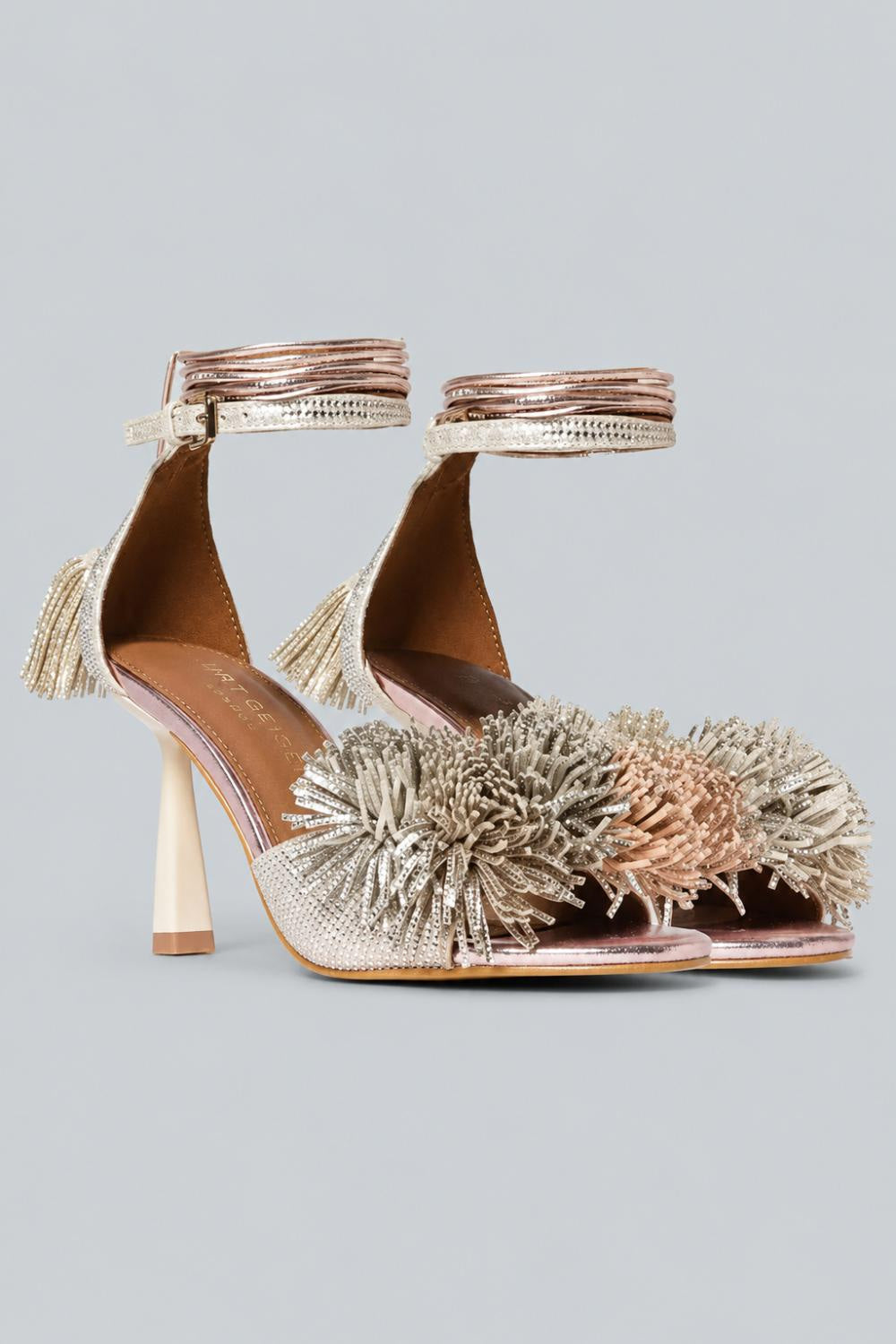 High Heel Sandals - Gray - 6 - Sandal