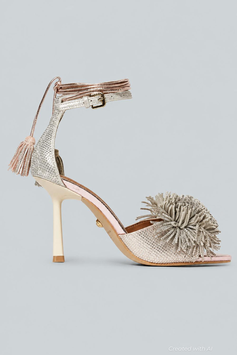 High Heel Sandals - Gray - 6 - Sandal